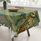 Vintage & Shabby Chic - Green Tropical Bird Flower Garden Tablecloth Gallery Image 3
