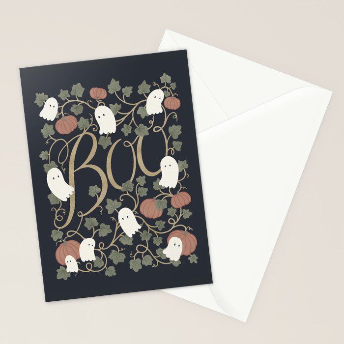 Boo! (Ghosts in the Pumpkin Patch) Stationery Card Gallery Image 2