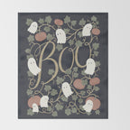 Boo! (Ghosts in the Pumpkin Patch) Throw Blanket Gallery Image 2