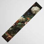 Still Life Parrot Tulips, Peonies, Hibiscus, Hydranga, Periwinkle Flowers in Vase by Jan de Heem Table Runner Gallery Image 3