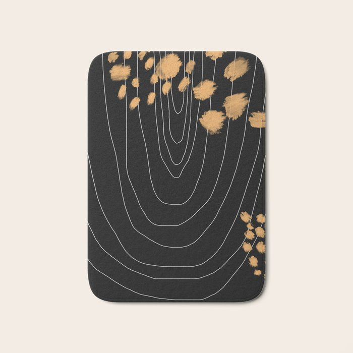 Black & Gold Bath Mat Gallery Image 1