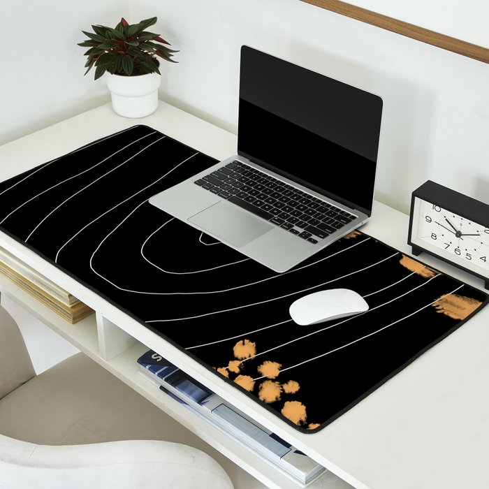 Black & Gold Desk Mat Gallery Image 2