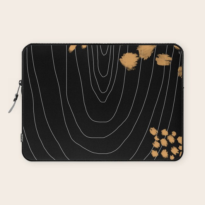Black & Gold Laptop Sleeve Gallery Image 1