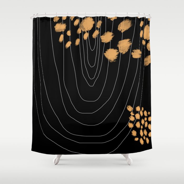 Black & Gold Shower Curtain Gallery Image 1