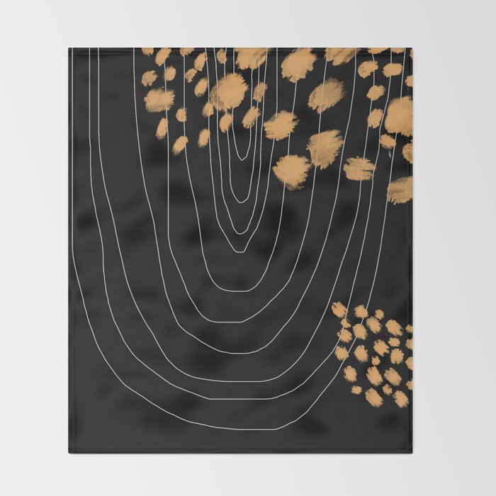 Black & Gold Throw Blanket Gallery Image 2