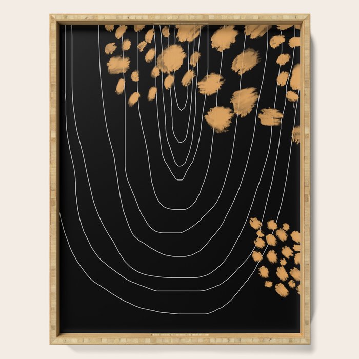 Black & Gold Serving Tray Gallery Image 1
