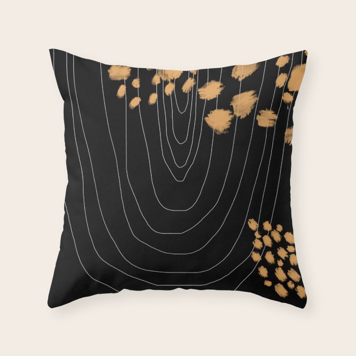 Black & Gold Throw Pillow Gallery Image 6