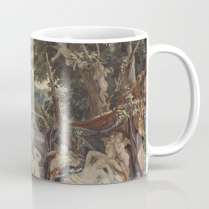 Antique 18th Century 'Venus and Adonis' Flemish Tapestry Coffee Mug Gallery Image 1