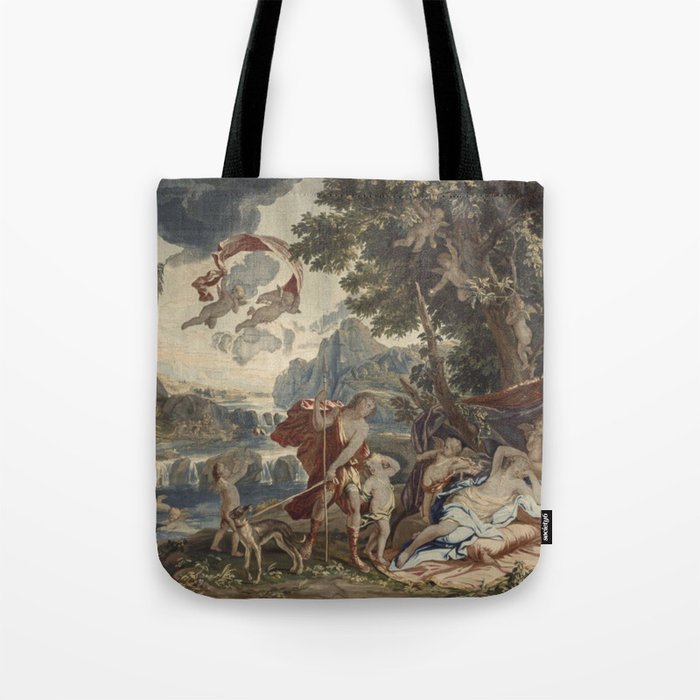 Antique 18th Century 'Venus and Adonis' Flemish Tapestry Tote Bag Gallery Image 1