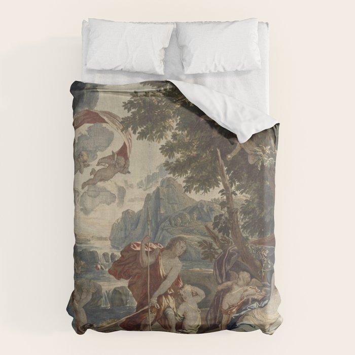 Antique 18th Century 'Venus and Adonis' Flemish Tapestry Duvet Cover Gallery Image 6