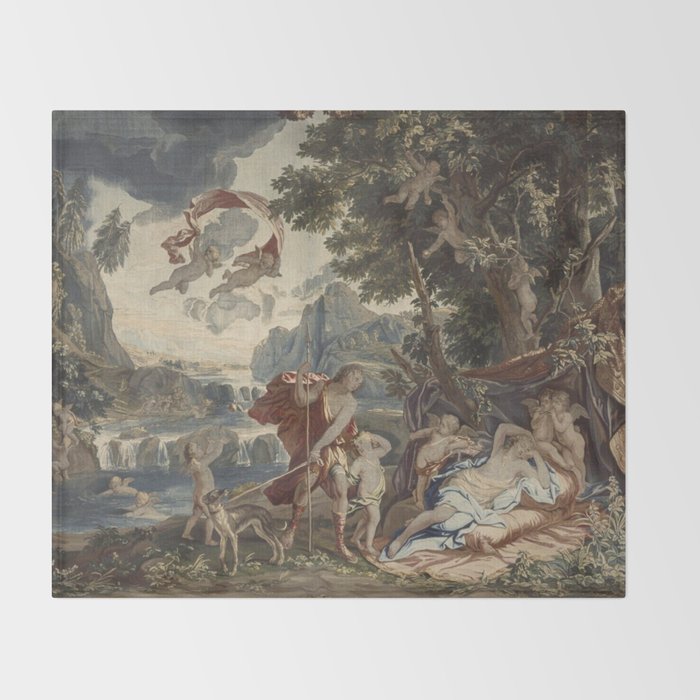 Antique 18th Century 'Venus and Adonis' Flemish Tapestry Throw Blanket Gallery Image 2
