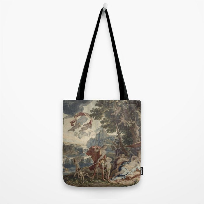 Antique 18th Century 'Venus and Adonis' Flemish Tapestry Tote Bag Gallery Image 2