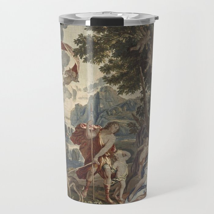 Antique 18th Century 'Venus and Adonis' Flemish Tapestry Travel Mug Gallery Image 1