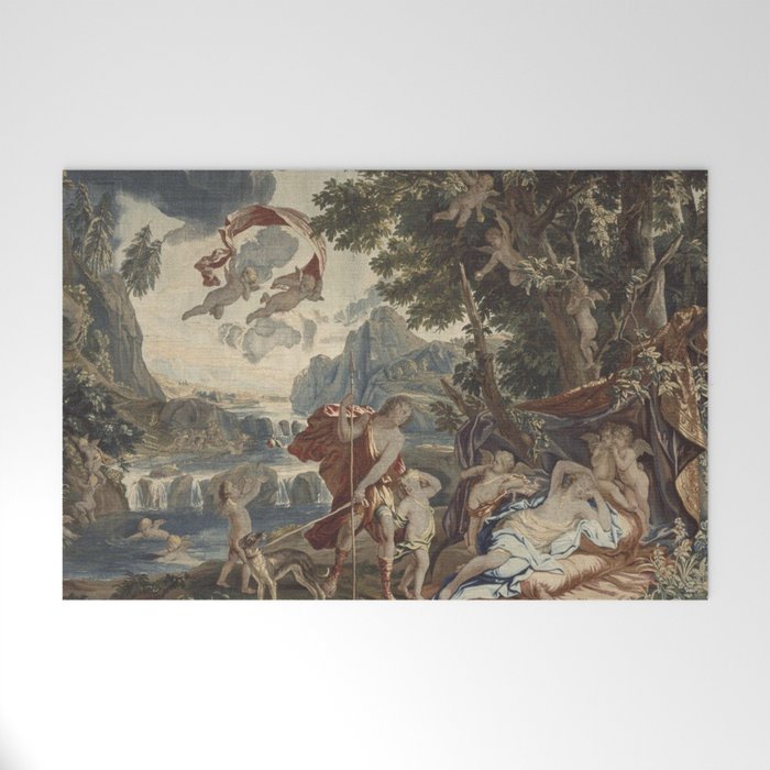 Antique 18th Century 'Venus and Adonis' Flemish Tapestry Welcome Mat Gallery Image 1