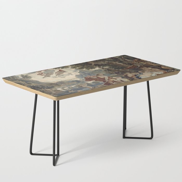 Antique 18th Century 'Venus and Adonis' Flemish Tapestry Coffee Table Gallery Image 1