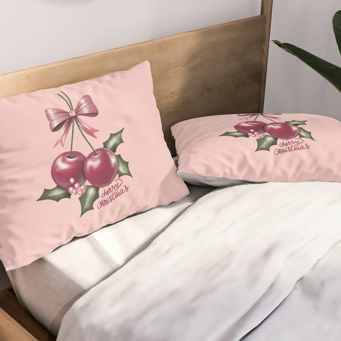 Cherry Christmas Pillow Sham Gallery Image 2
