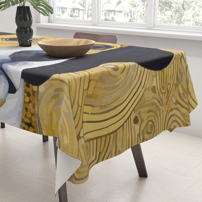 Portrait of Handsome Klimt Dog Tablecloth Gallery Image 3