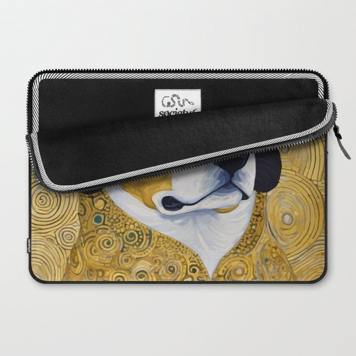 Portrait of Handsome Klimt Dog Laptop Sleeve Gallery Image 2