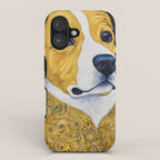Portrait of Handsome Klimt Dog iPhone Case Gallery Image 1