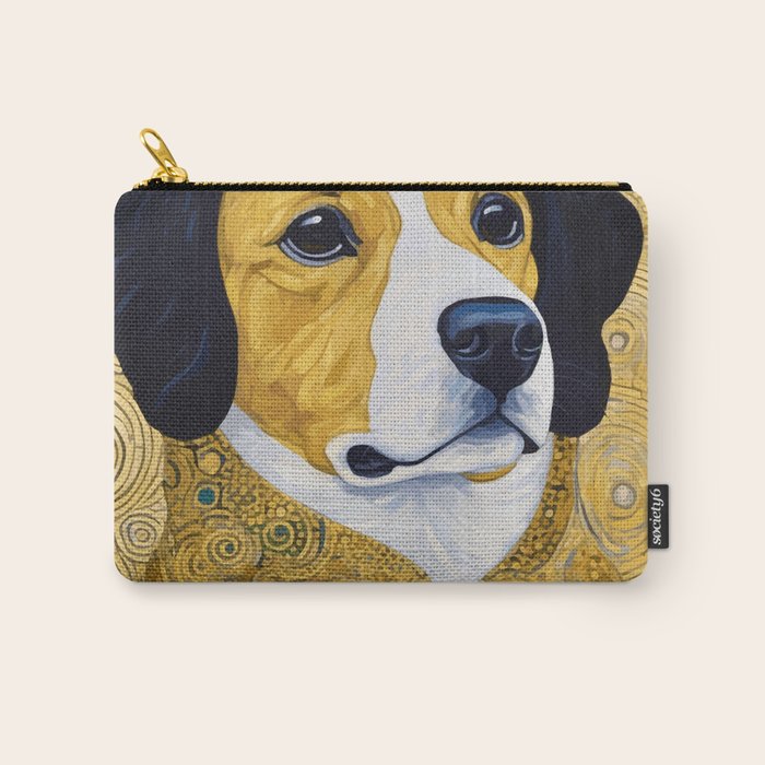 Portrait of Handsome Klimt Dog Carry All Pouch Gallery Image 1