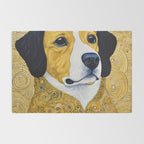 Portrait of Handsome Klimt Dog Rug Gallery Image 2