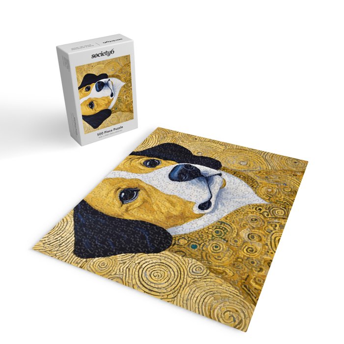 Portrait of Handsome Klimt Dog Jigsaw Puzzle Gallery Image 2