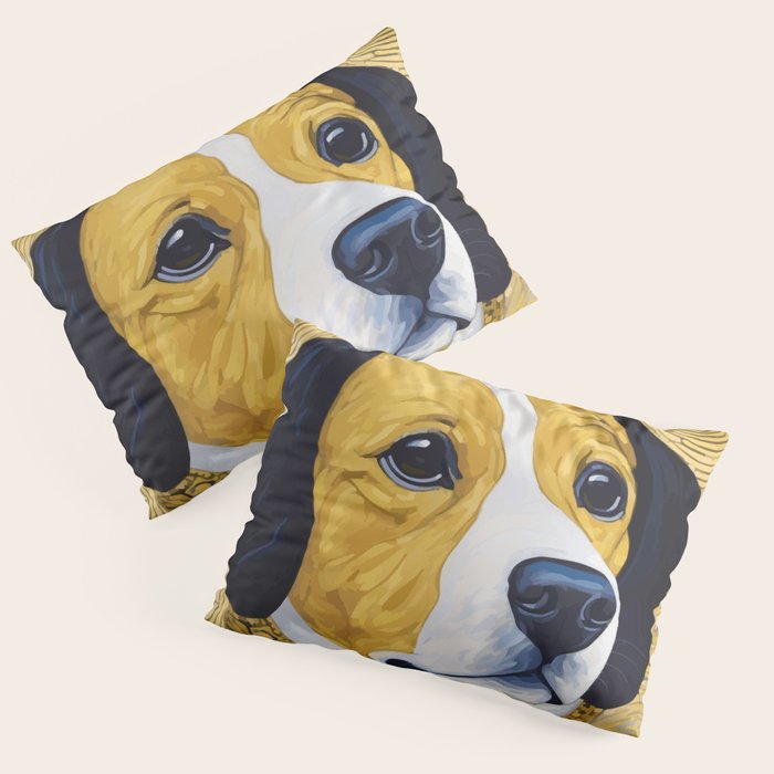 Portrait of Handsome Klimt Dog Pillow Sham Gallery Image 1