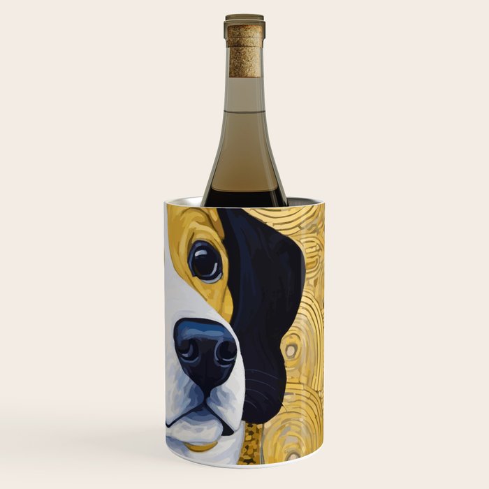 Portrait of Handsome Klimt Dog Wine Chiller Gallery Image 3