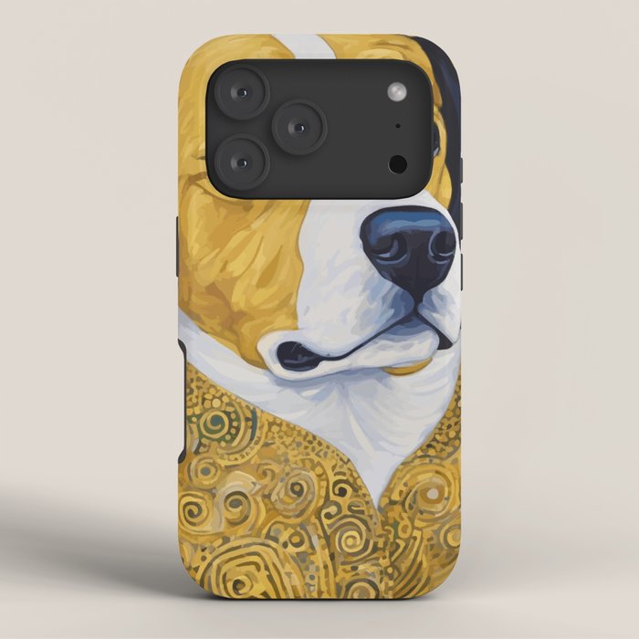 Portrait of Handsome Klimt Dog iPhone Case Gallery Image 3