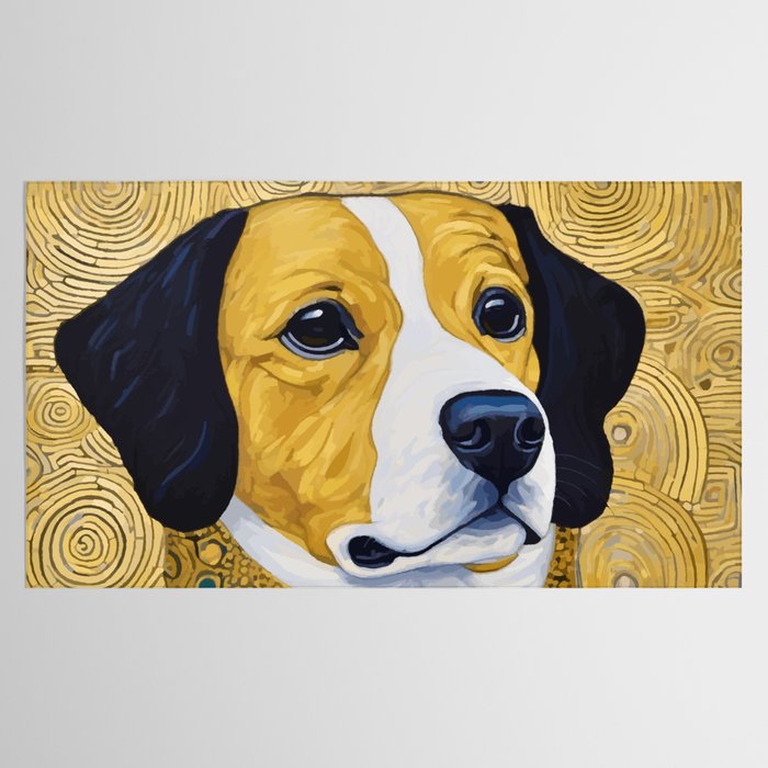 Portrait of Handsome Klimt Dog Tablecloth Gallery Image 2