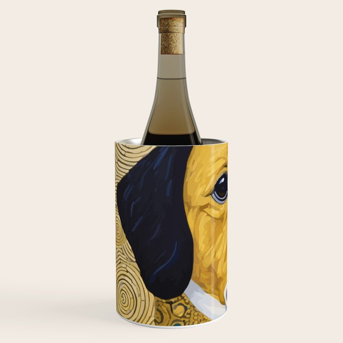 Portrait of Handsome Klimt Dog Wine Chiller Gallery Image 2