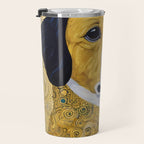 Portrait of Handsome Klimt Dog Travel Mug Gallery Image 3
