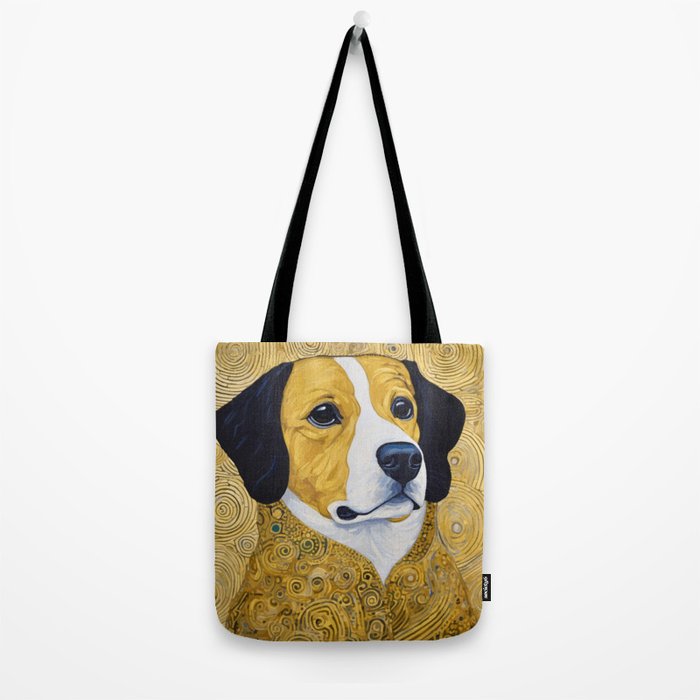 Portrait of Handsome Klimt Dog Tote Bag Gallery Image 2