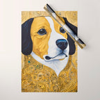 Portrait of Handsome Klimt Dog Wrapping Paper Gallery Image 1