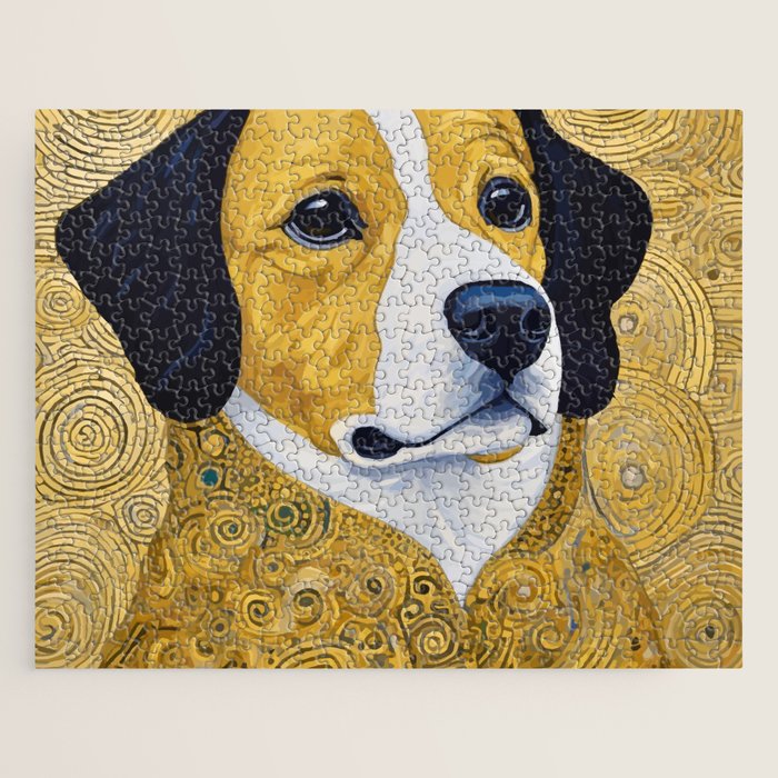 Portrait of Handsome Klimt Dog Jigsaw Puzzle Gallery Image 1