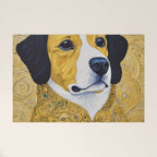 Portrait of Handsome Klimt Dog Welcome Mat Gallery Image 1
