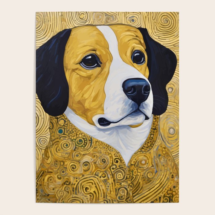 Portrait of Handsome Klimt Dog Poster Gallery Image 1