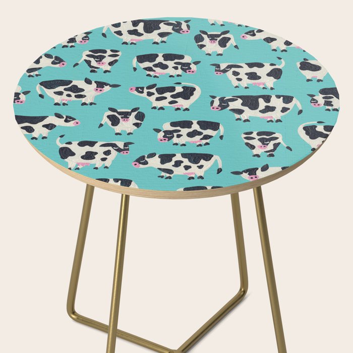 Cow Collection - Turquoise Side Table Gallery Image 2