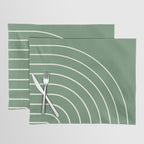 Minimal Arch XXXVIII Fresh Green Modern Geometric Lines Placemat Gallery Image 1