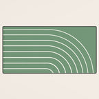 Minimal Arch XXXVIII Fresh Green Modern Geometric Lines Desk Mat Gallery Image 3