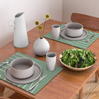 Minimal Arch XXXVIII Fresh Green Modern Geometric Lines Placemat Gallery Image 2