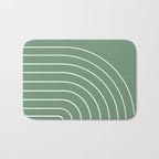 Minimal Arch XXXVIII Fresh Green Modern Geometric Lines Bath Mat Gallery Image 1