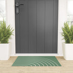 Minimal Arch XXXVIII Fresh Green Modern Geometric Lines Welcome Mat Gallery Image 3