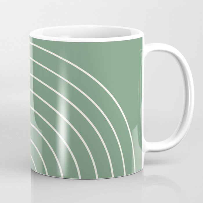 Minimal Arch XXXVIII Fresh Green Modern Geometric Lines Coffee Mug Gallery Image 1