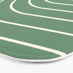 Minimal Arch XXXVIII Fresh Green Modern Geometric Lines Bath Mat Gallery Image 3