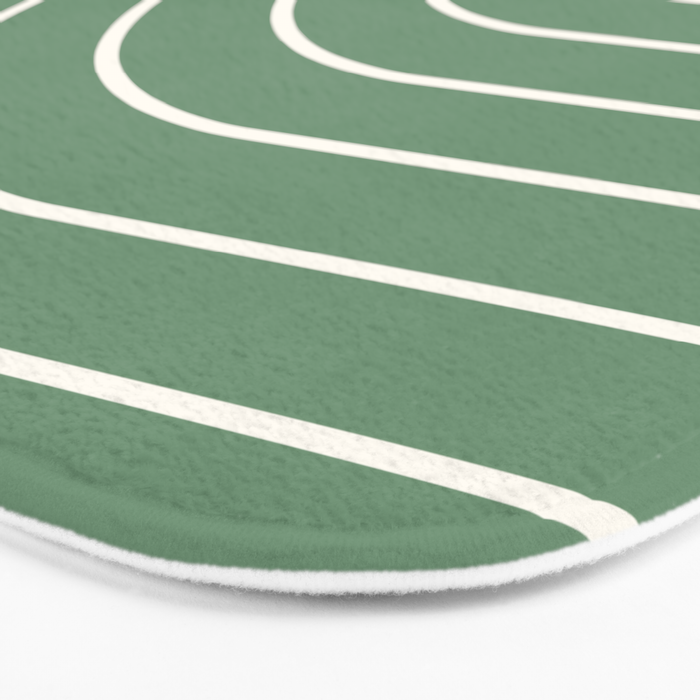 Minimal Arch XXXVIII Fresh Green Modern Geometric Lines Bath Mat Gallery Image 3