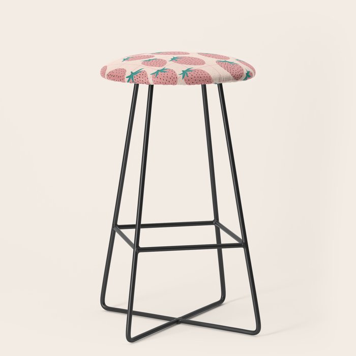 Pink strawberries Stool Gallery Image 1