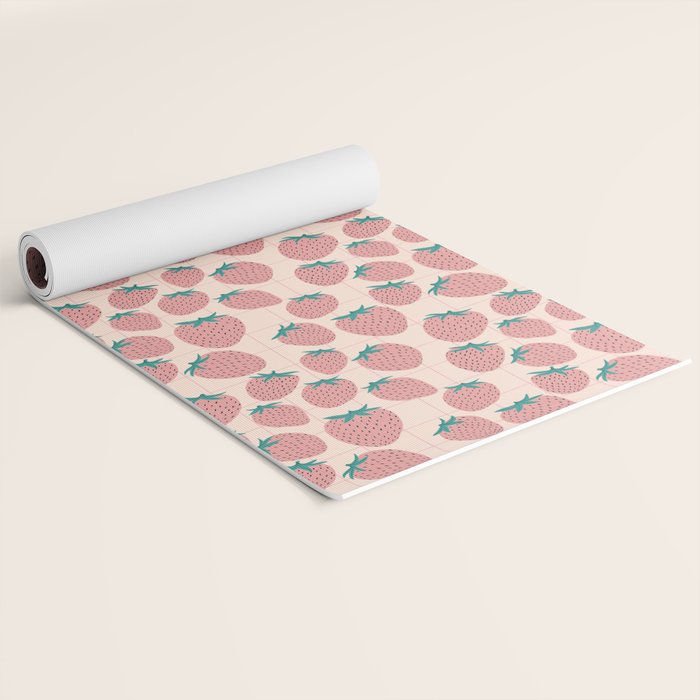 Pink strawberries Yoga Mat Gallery Image 2