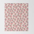 Pink strawberries Throw Blanket Gallery Image 2