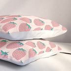 Pink strawberries Pillow Sham Gallery Image 3